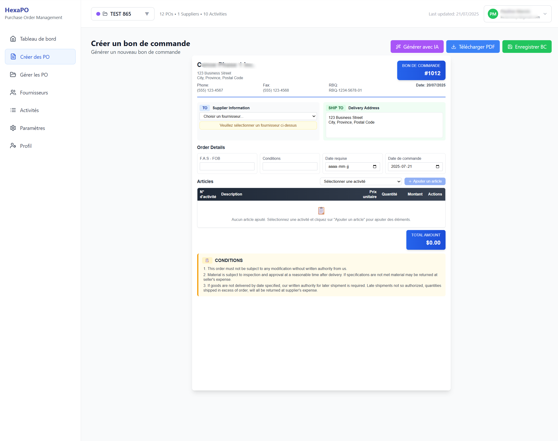 HexaPO Template Preview